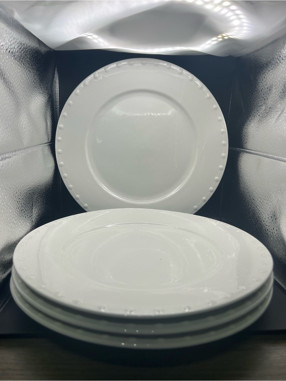 Evening Pearls By Oneida Dinner Plate 10 3/4" Set Of 4